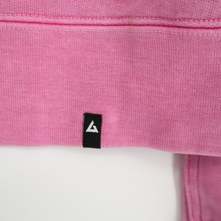 American Giant Hoodie Womens Small Pink Logo Fleece Lined Soft Cotton Full Zip
