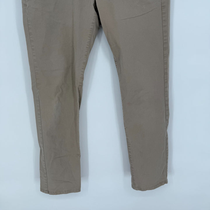 Bonobos Chino Pants Mens 32/32 Beige Canvas Slim Fit Cotton Stretch Skinny Leg