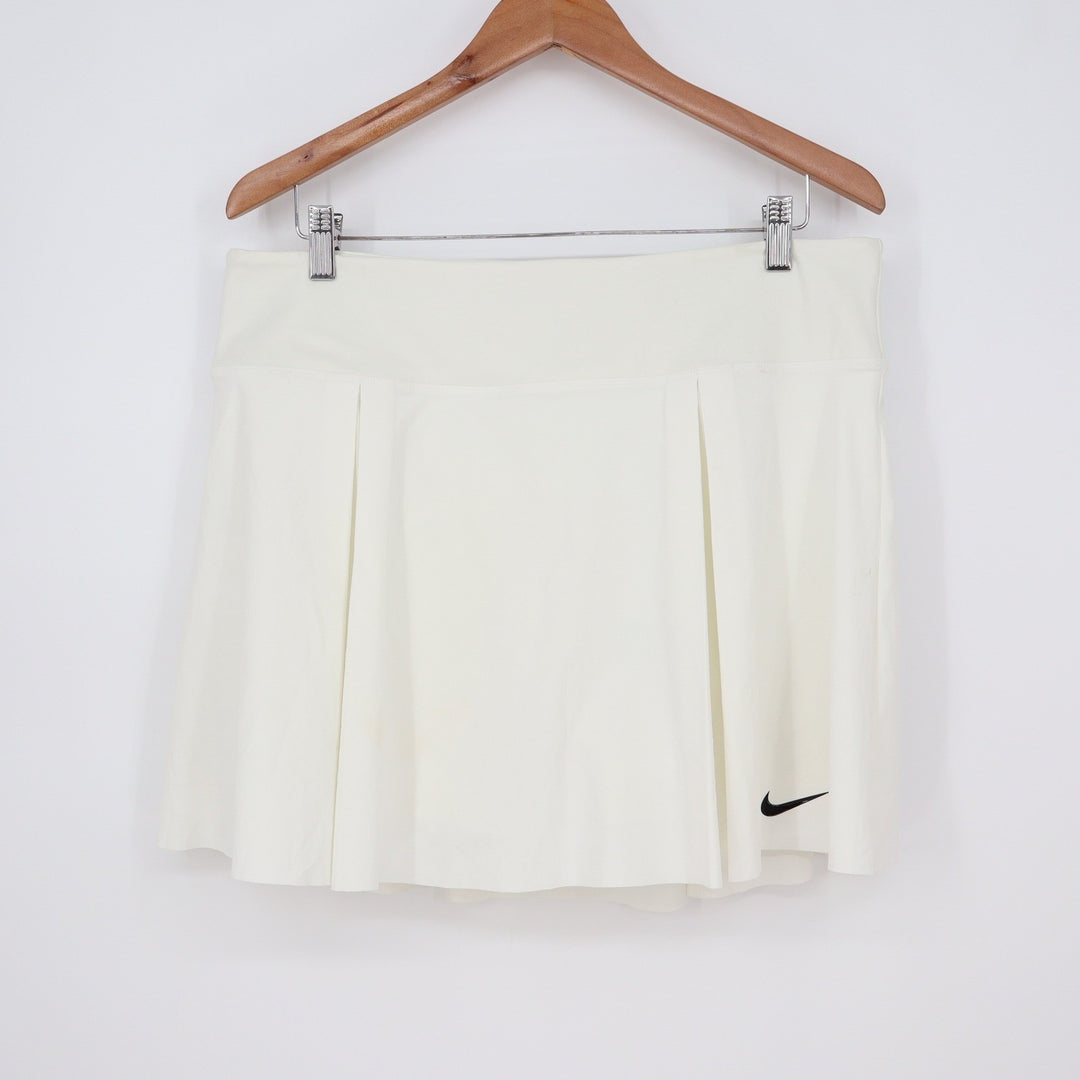 Nike Womens Dri-FIT Tennis Skirt White Pleated Skort XL
