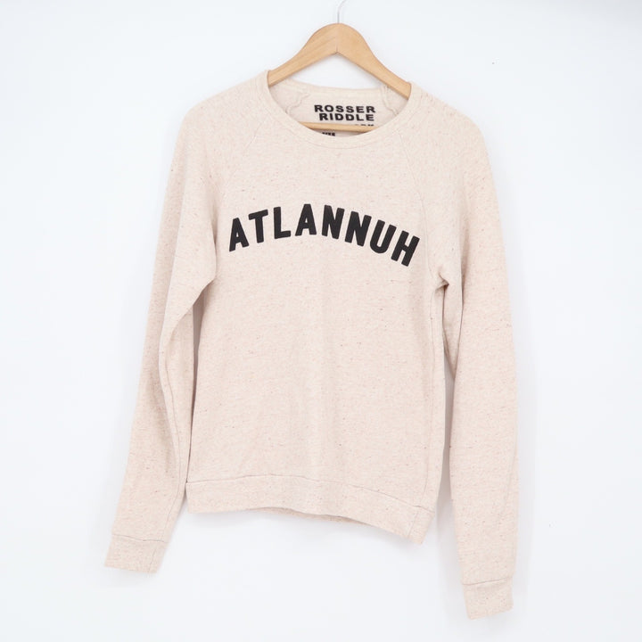Rosser Riddle Sweatshirt Unisex Small ATLANNUH Graphic Oatmeal Heather Excellent