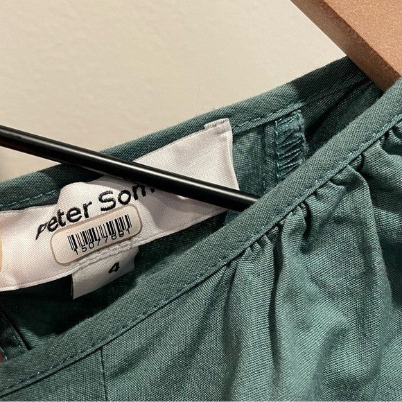 Peter Som X RTR Green Puff Sleeve Dress Size 4