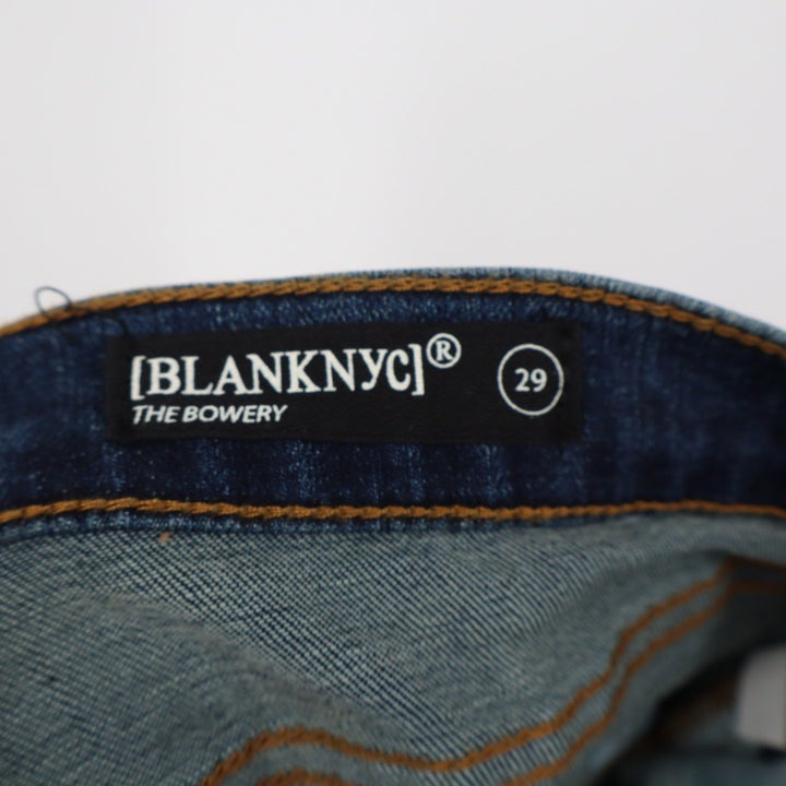 BLANKNYC The Bowery Cropped Flare Jeans Distressed Blue Size 29