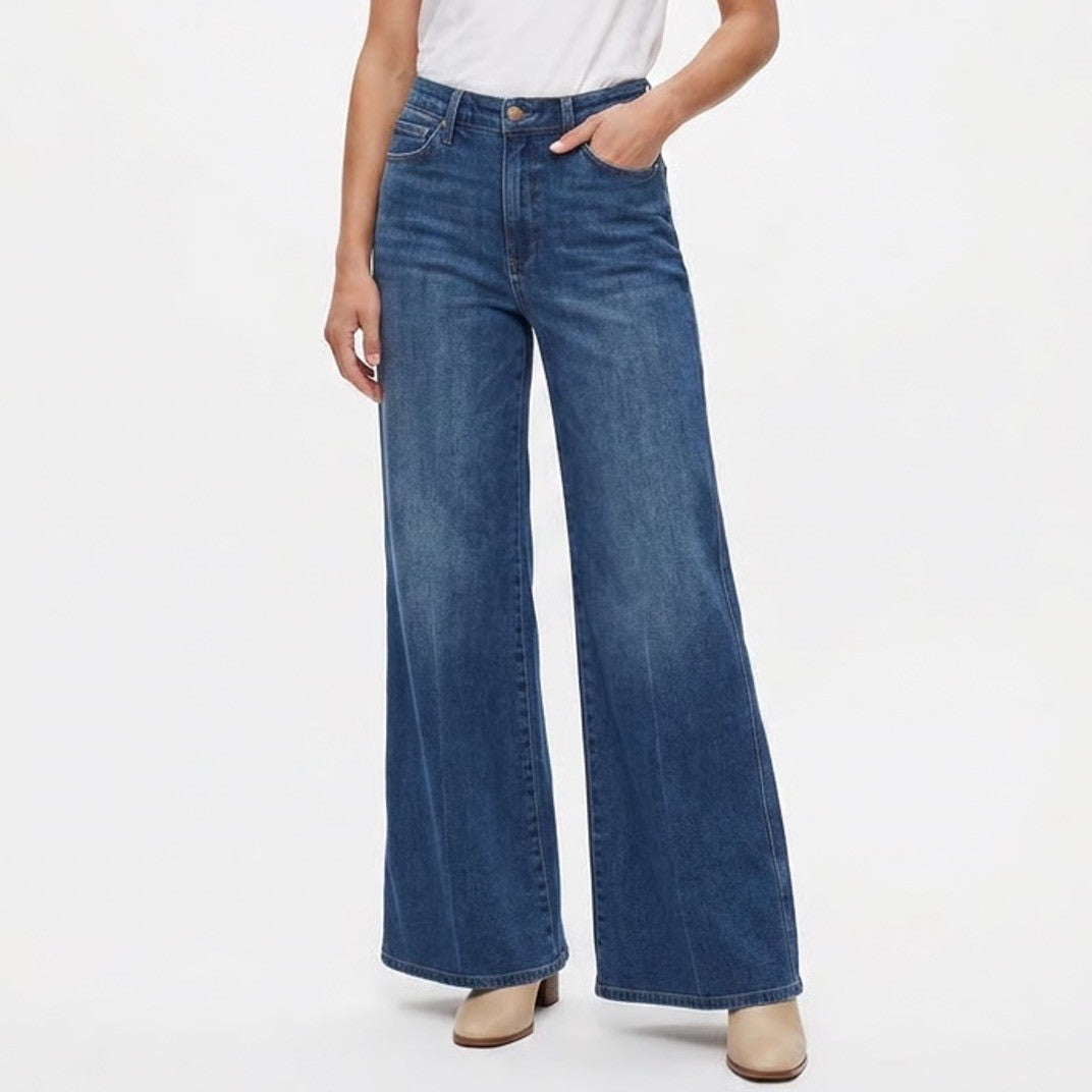 Judy Blue Retro Wide Leg High Rise Jeans Dark Wash JB88847 Size 16W Womens