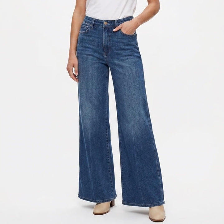Judy Blue Retro Wide Leg High Rise Jeans Dark Wash JB88847 Size 16W Womens