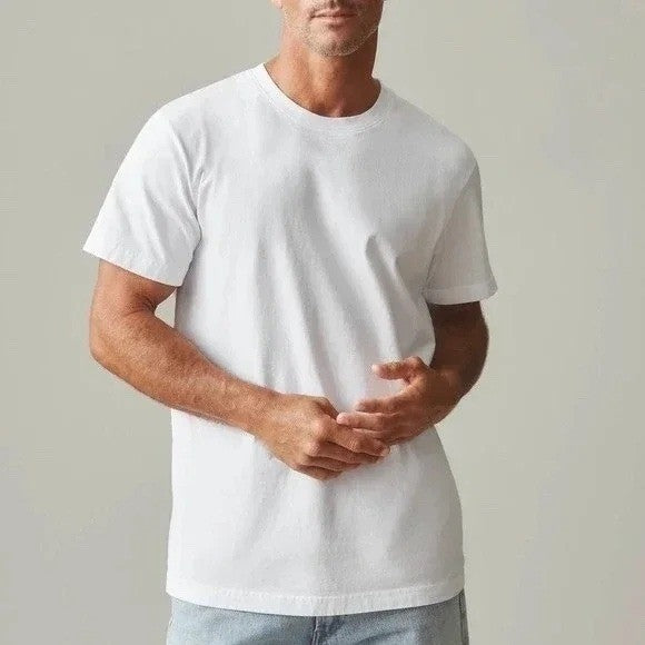 American Giant Mens T Shirt XL White Cotton Made in USA Crew Neck Casual Basic