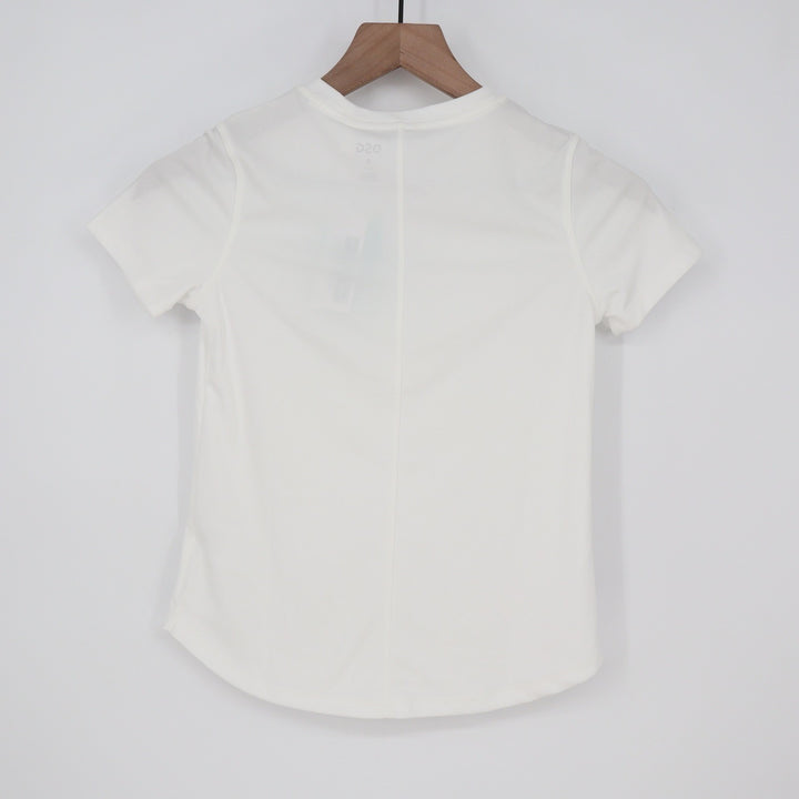 DSG Girls Movement Tee Pure White Athletic Short Sleeve Shirt Size S 8-9