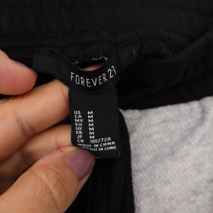 Forever 21 Womens Grey Black Drawstring Dolphin Lounge Shorts Size M