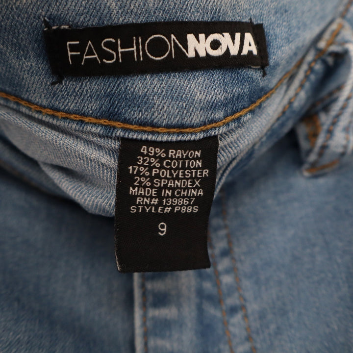 Fashion Nova P88S High Rise Skinny Jeans Medium Wash Blue Size 9 Stretch Denim