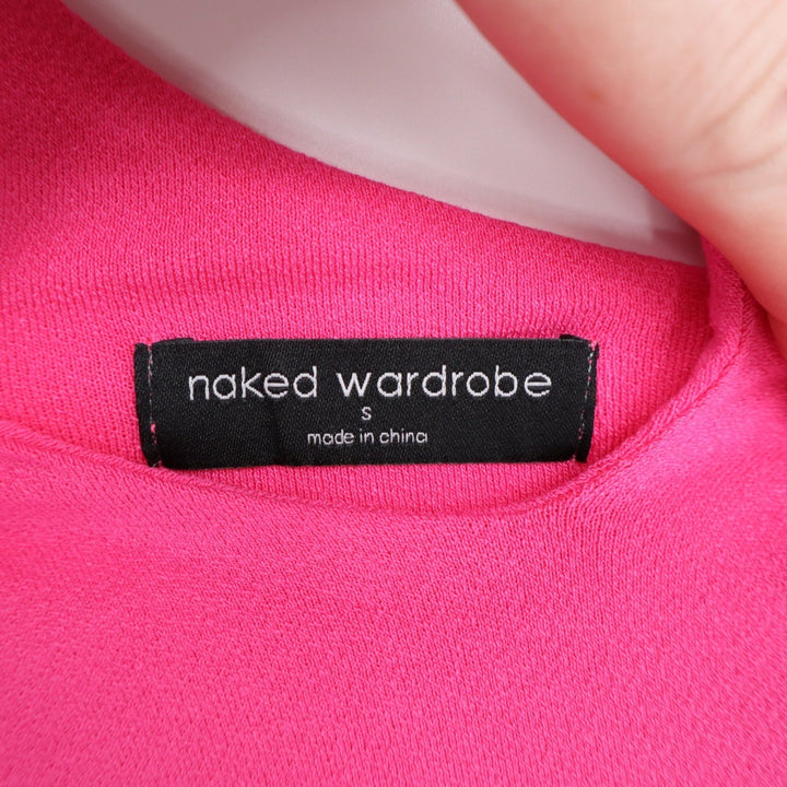 Naked Wardrobe Hot Pink One Shoulder Cutout Mini Dress Small