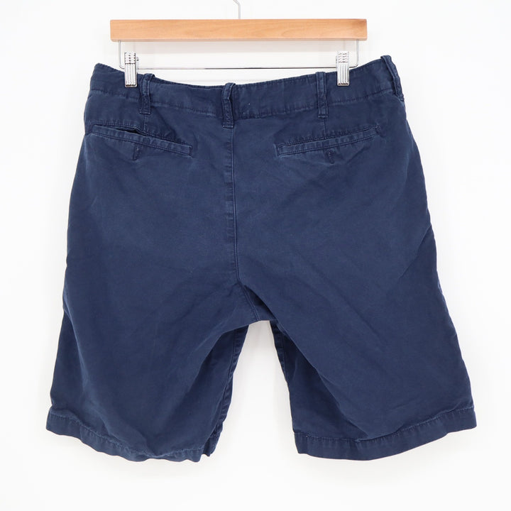 Gap Khakis Lived In Short Mens 34 Navy Blue Cotton Twill Chino Shorts