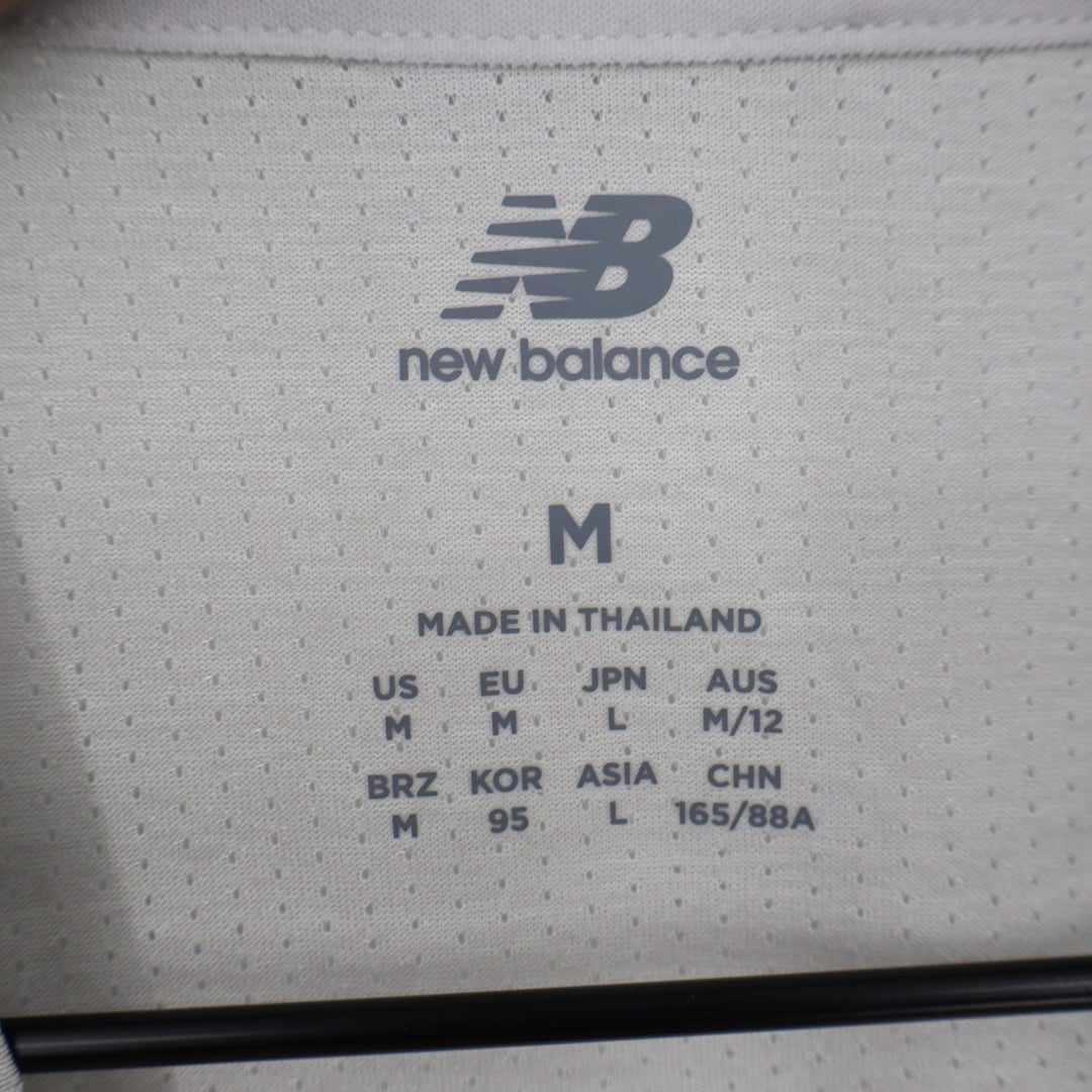 New Balance Mens Short Sleeve Perforated Mesh Athletic T-Shirt Grey Size M