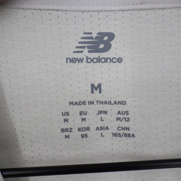 New Balance Mens Short Sleeve Perforated Mesh Athletic T-Shirt Grey Size M
