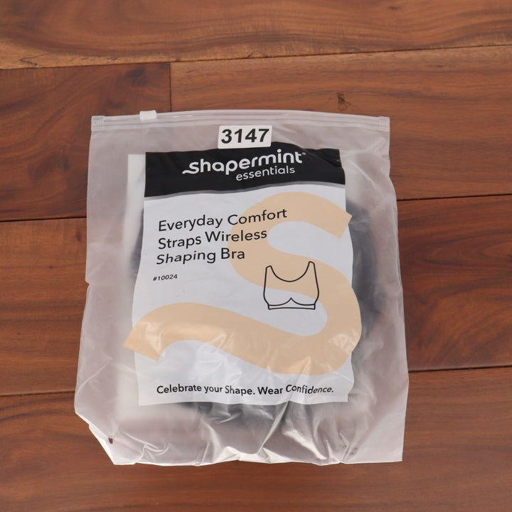 Shapermint Essentials Everyday Comfort Straps Wireless Shaping Bra Women M Black