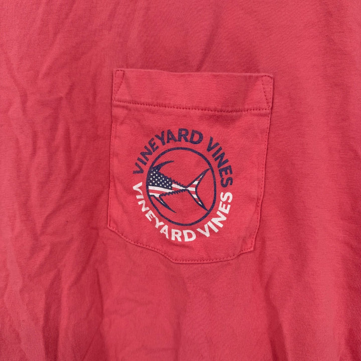 Vineyard Vines By Shep And Ian T Shirt Mens Medium Red American Flag Graphic