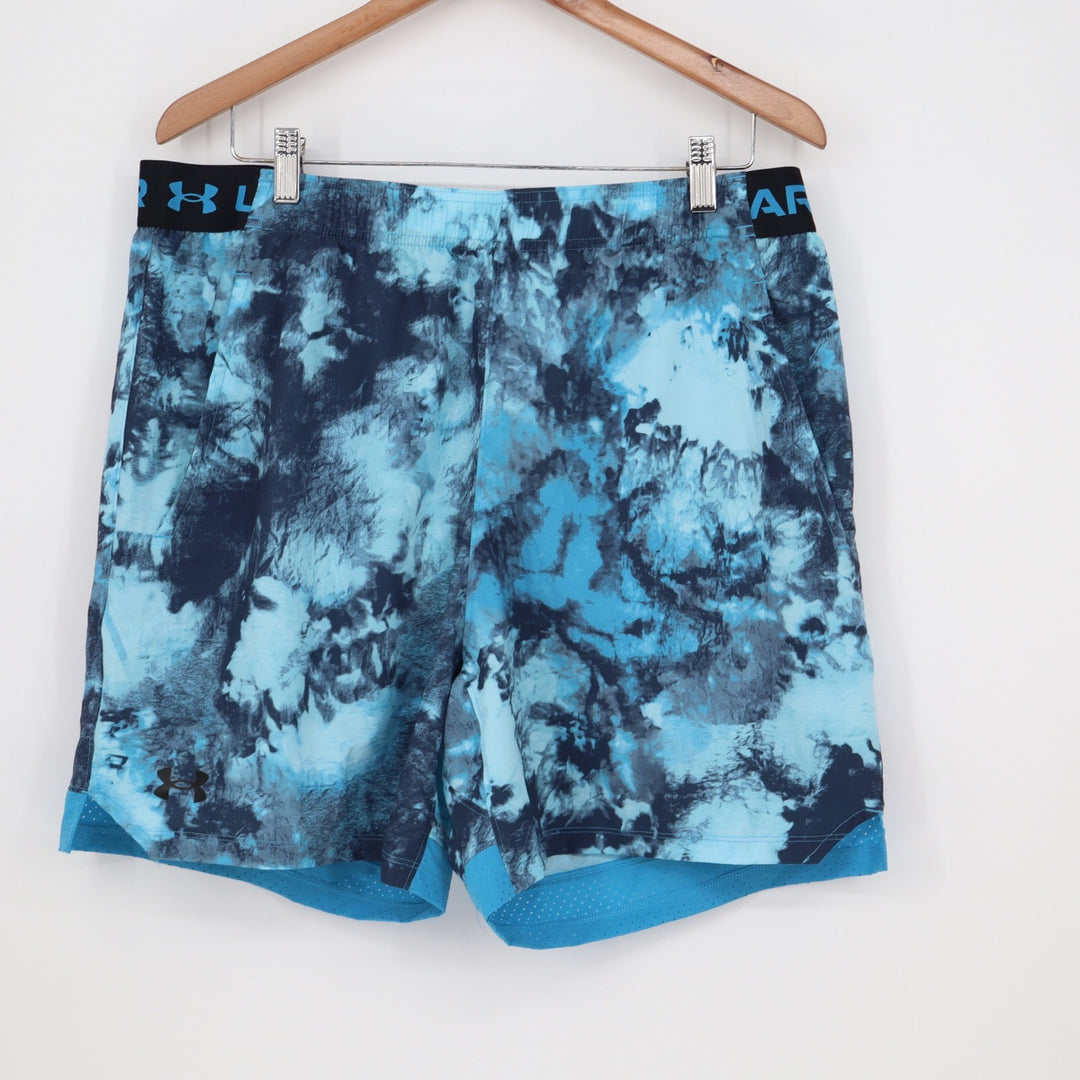 Under Armour Mens Vanish Woven 6in Printed Shorts Blue Marble XL NEW