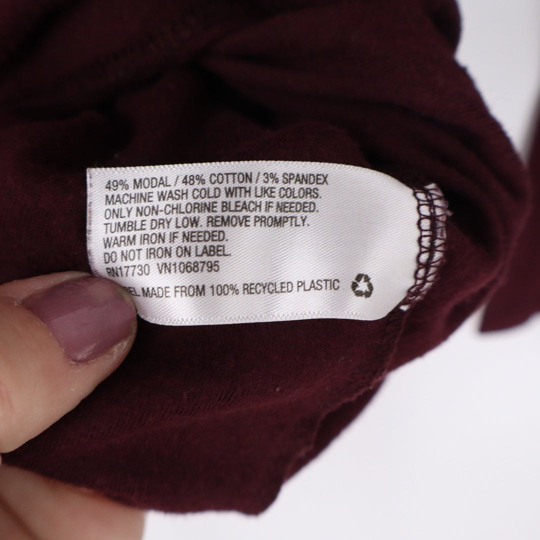 A New Day Womens XXL Long Sleeve Crew Neck T-Shirt Burgundy Modal Blend 10749