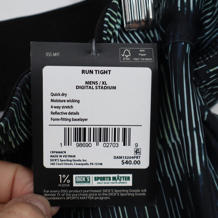 DSG Mens Run Tight Digital Stadium Athletic Leggings XL New