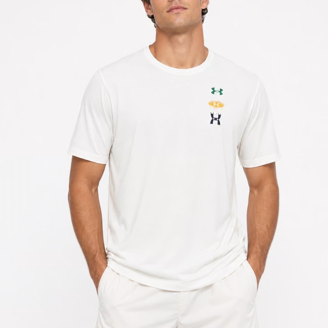 Under Armour Mens White Evolution Graphic T-Shirt Loose Fit Large NWT