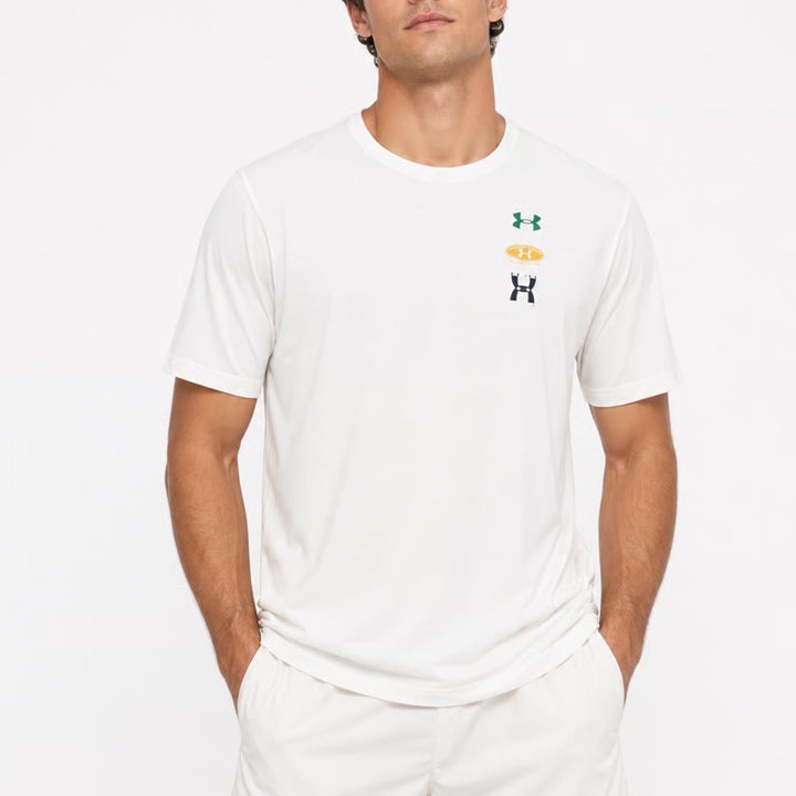 Under Armour Mens White Evolution Graphic T-Shirt Loose Fit Large NWT