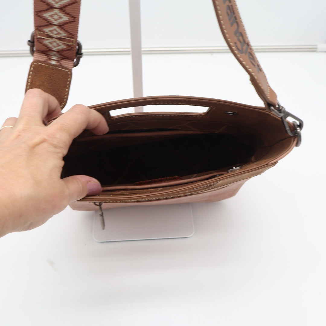 Wrangler Dusty Rose Western Aztec Crossbody Bag