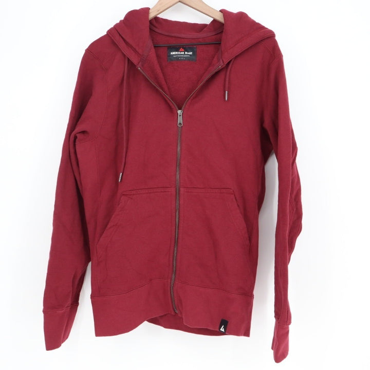 American Giant Classic Full Zip Hoodie Mens Small Spiced Apple Fleece Lined Logo