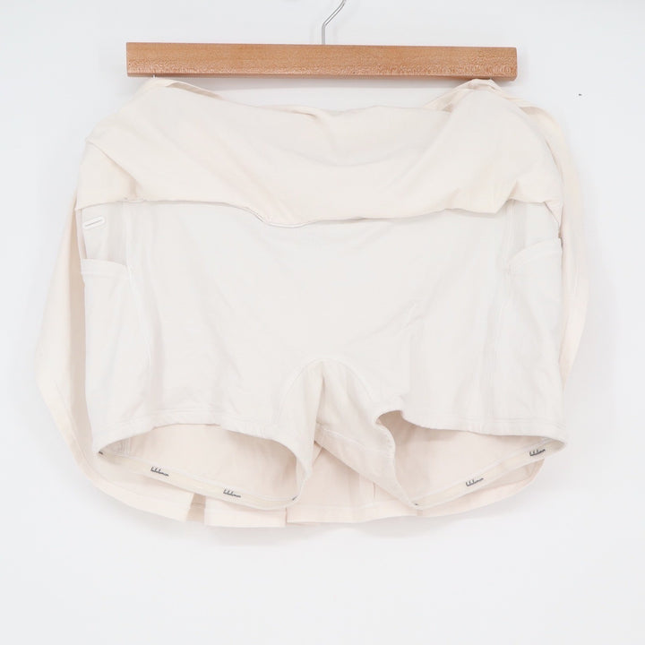 Lululemon Pace Rival Skirt White Pleated Tennis Golf Skort Size 12 Reg