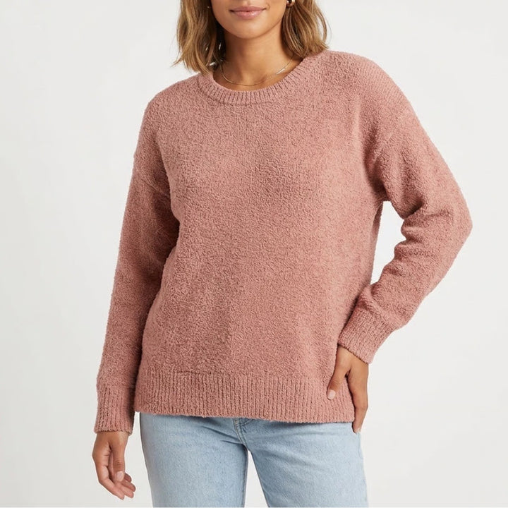 Cupcakes and Cashmere Mauve Popcorn Knit Crewneck Sweater Womens Medium