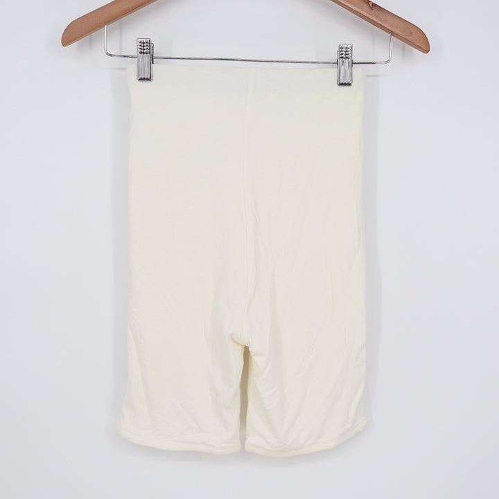 Naked Wardrobe Baby Mama Maternity Biker Shorts XL Cream Off White
