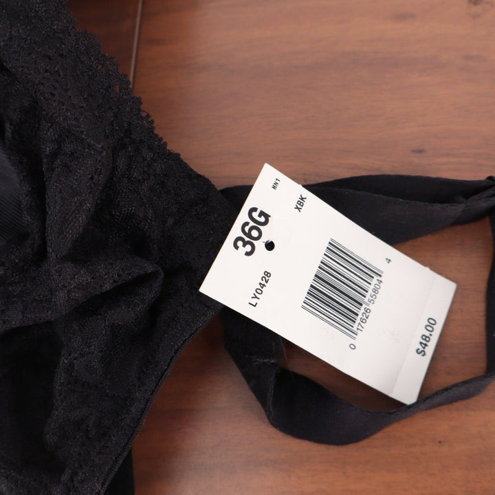 Lilyette by Bali Lily Fit Minimizer Bra Black Lace 36G LY0428