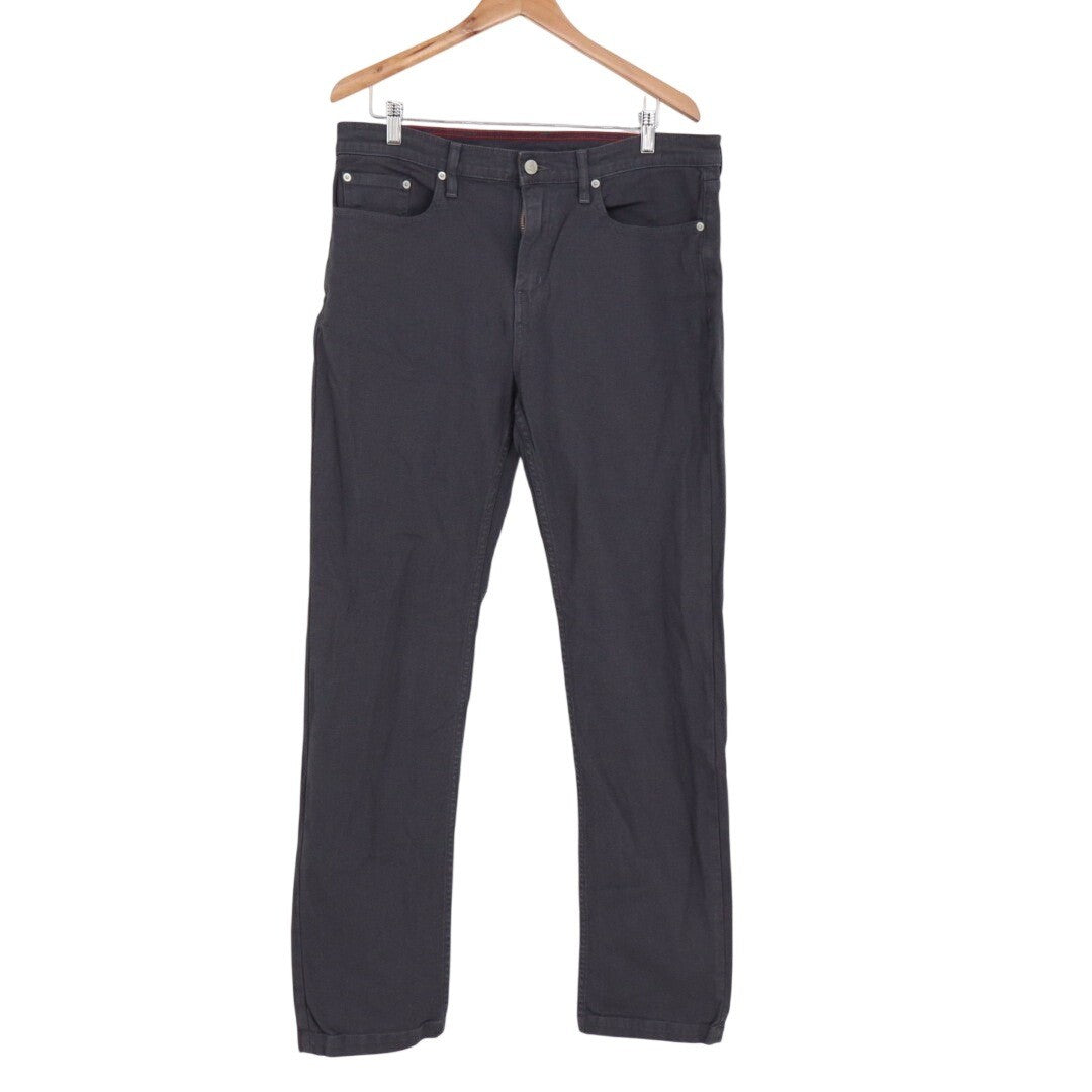 American Giant Roughneck Jeans Men 34x34 Gray Canvas Cotton Stretch Straight Leg