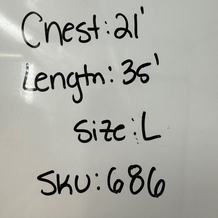 Measurement chart with dimensions written on a white background
