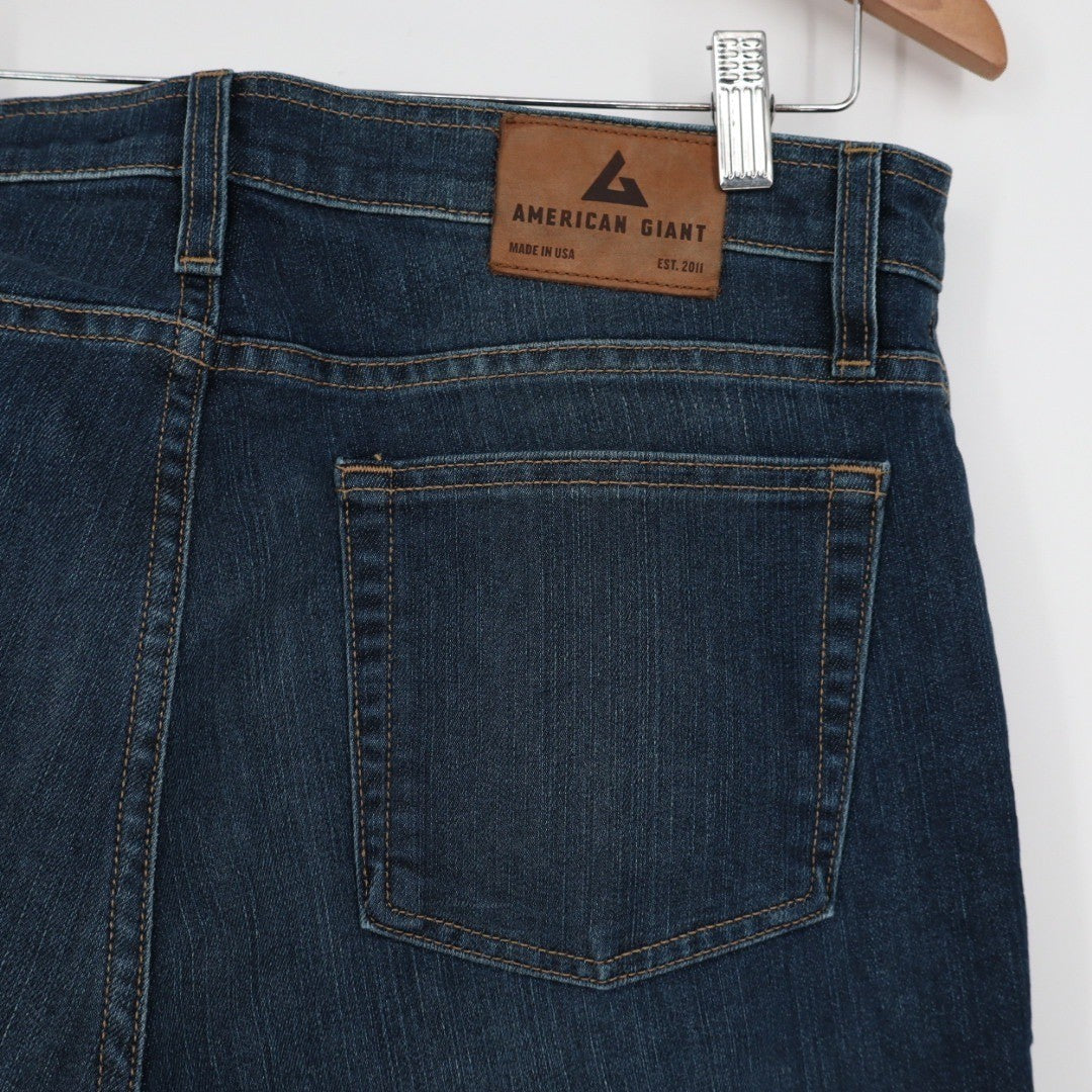 American Giant Classic Straight Leg Dark Dakota Pant Size 32X30 Made In USA