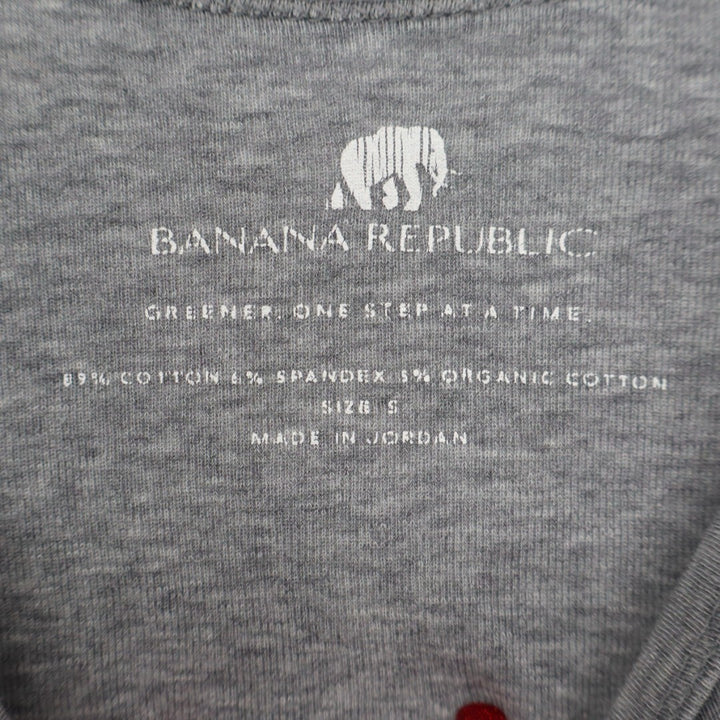 Banana Republic Tank Top Womens Small Gray Organic Cotton Stretch Scoop Neck