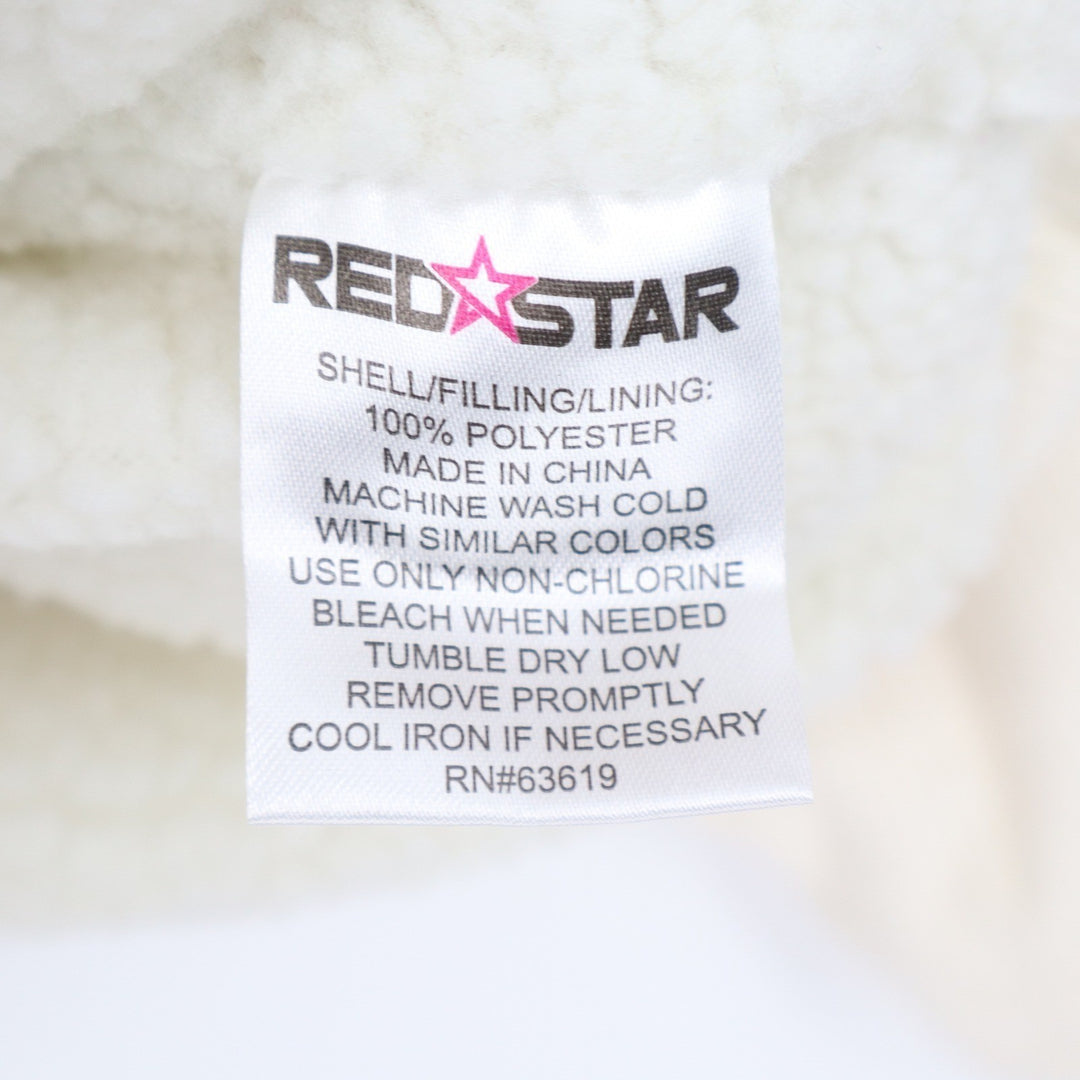 Red Star Vanilla Cream Corduroy Sherpa Lined Puffer Jacket DNM4024HB6 Mens Large
