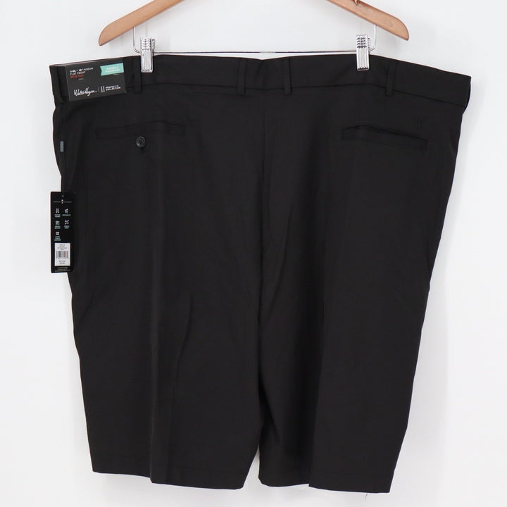Walter Hagen Mens Perfect 11 Golf Shorts Black Big & Tall 46 Flat Front