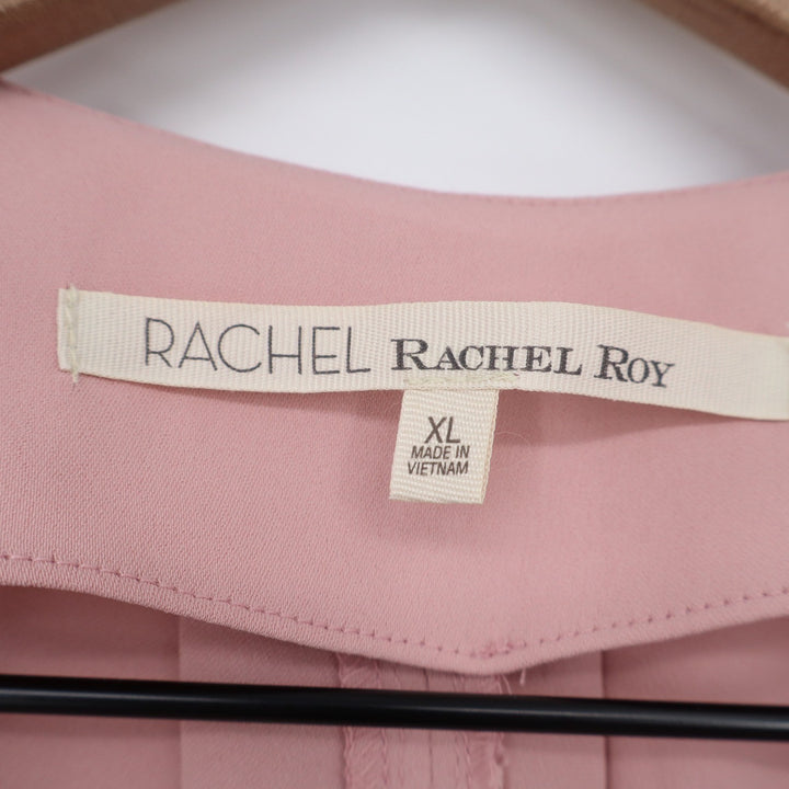 Rachel Rachel Roy Pink Cold Shoulder V-Neck Shift Dress with Pockets XL
