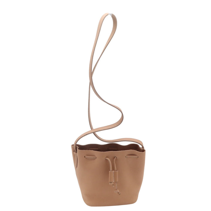 Parker Clay Makeda Mini Crossbody Bucket Bag Tan Leather Made in Ethiopia