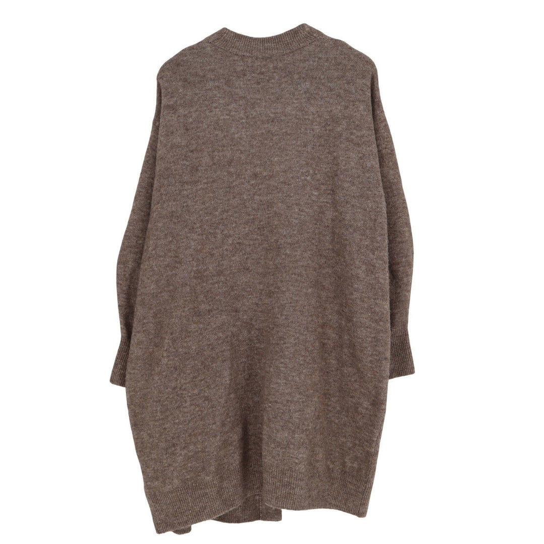 H&M Womens XL Brown Marl Longline Open Front Cardigan Wool Blend Sweater SSA 129