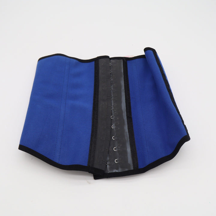 Slim Girl Shapewear Workout Waist Cincher Blue Black Latex Size 34 M