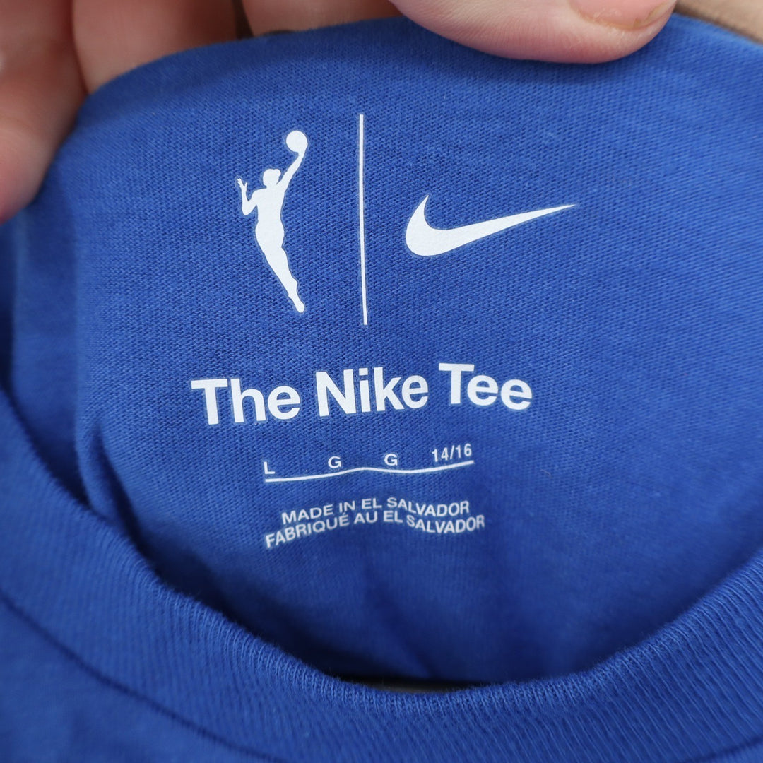 Nike Chicago Sky Angel Reese Skytown Rebel Edition Youth Blue T-Shirt L 14/16