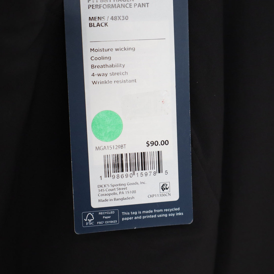 Walter Hagen Performance 11 Mens Golf Pants Black 48x30 NWT
