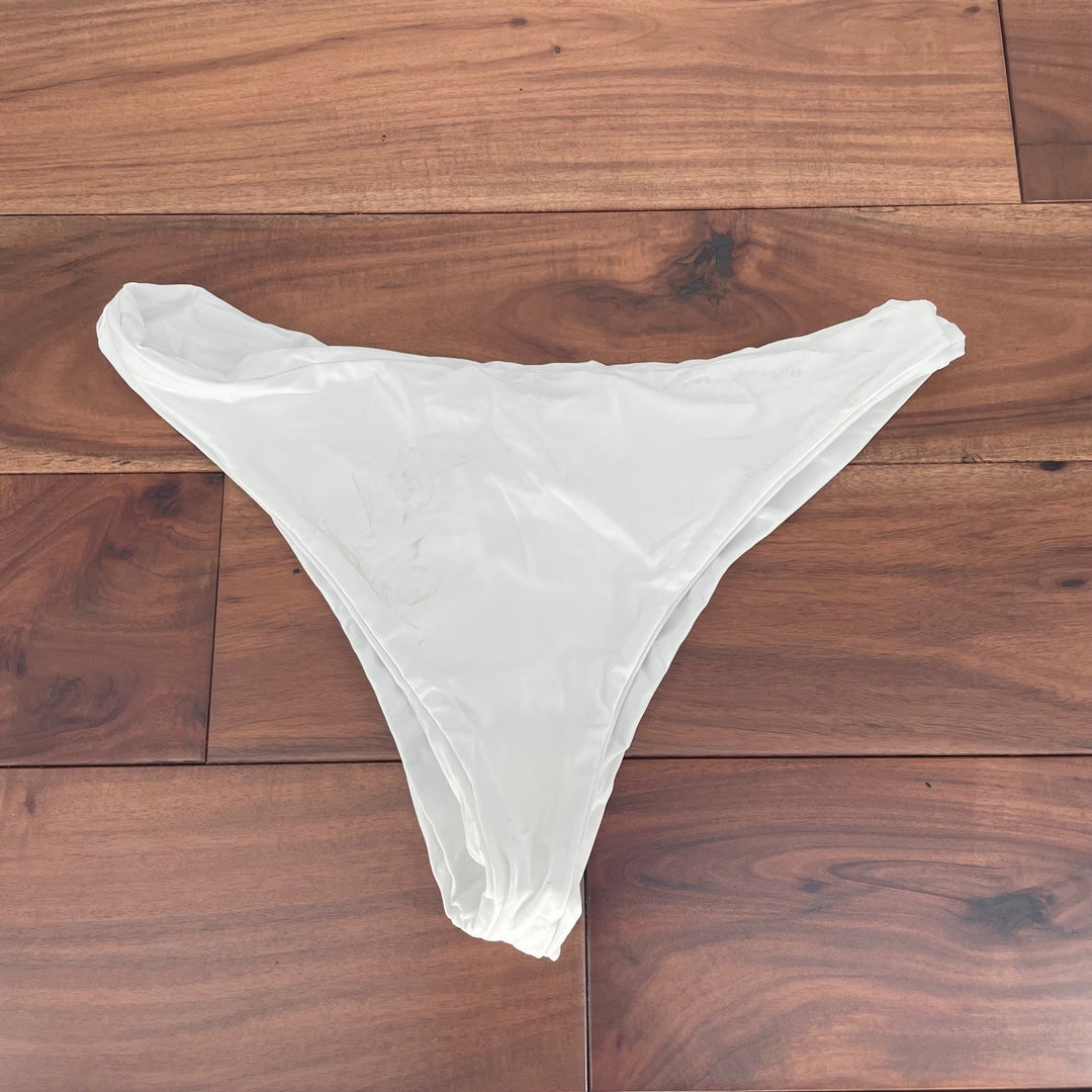 Lulus White One Shoulder Cutout Swim Top Bikini Beach Resort XL