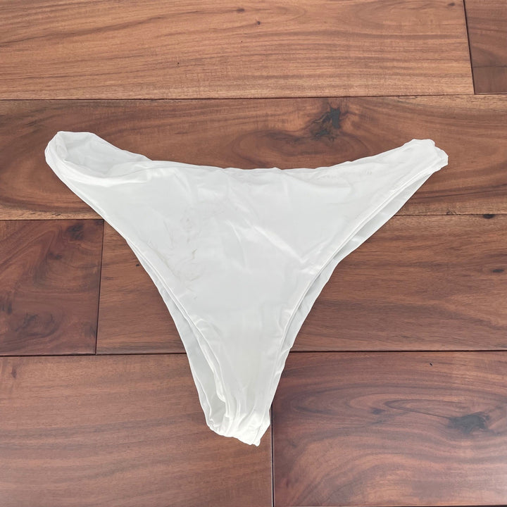 Lulus White One Shoulder Cutout Swim Top Bikini Beach Resort XL