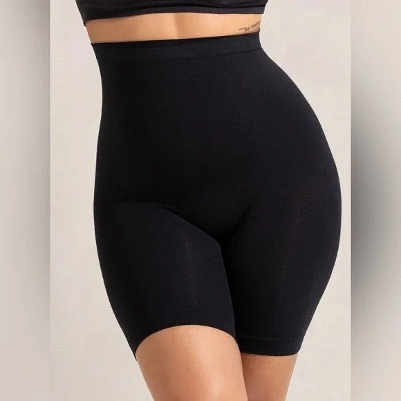 Shapermint Essentials All Day Every Day High Waisted Shaper Shorts 4XL Black