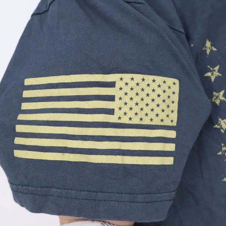 Grunt Style Whiskey Helps T-Shirt Mens M Midnight Navy Crew Neck Short Sleeve