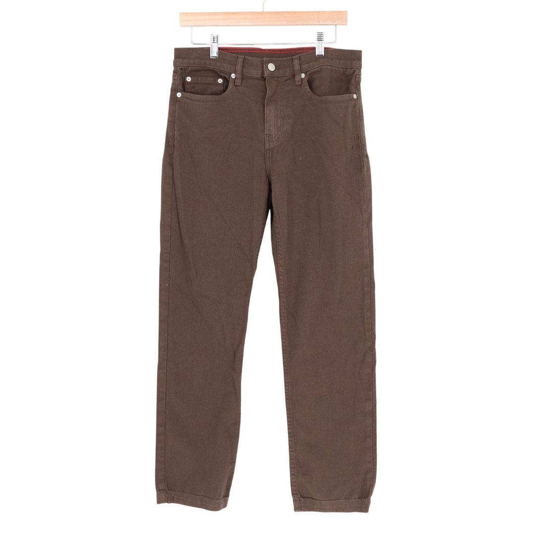 American Giant Roughneck Pants Men 30x30 Brown Cotton Stretch 5-Pockets Straight
