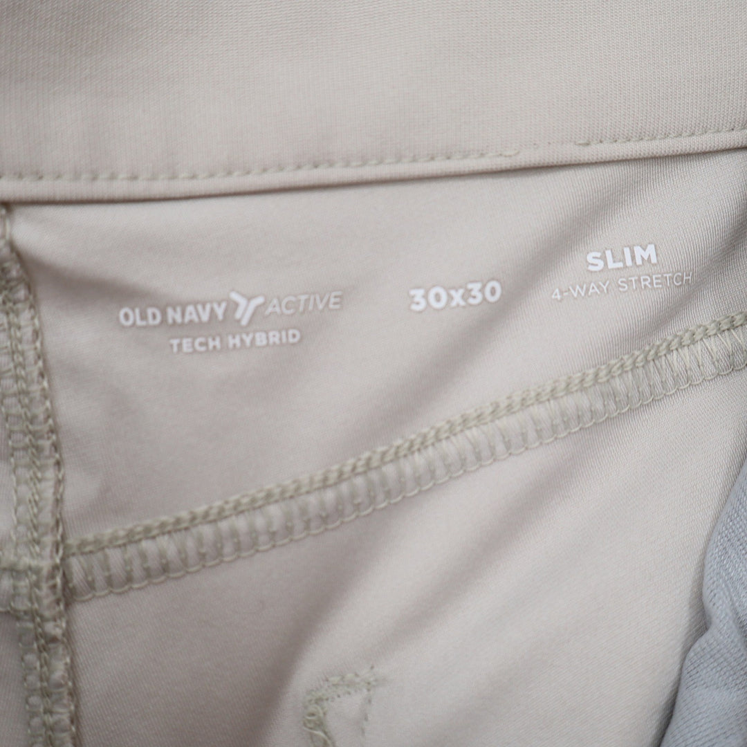 Old Navy Pants Mens 30x30 Tech Hybrid Slim Tan 4-Way Stretch Good