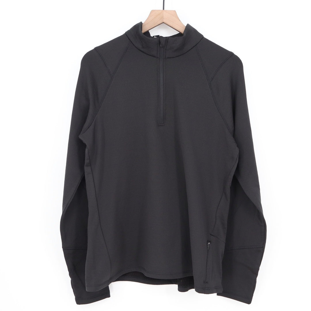DSG Mens XL Black Quarter Zip Pullover Long Sleeve Active Performance Top