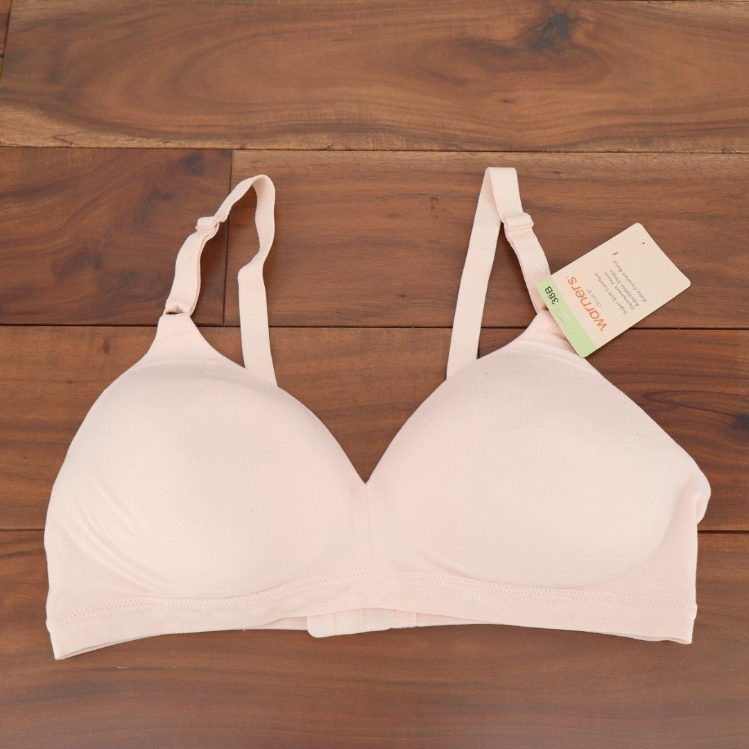 Warners Blissful Benefits Super Soft Wireless Lightly Lined Comfort Bra 38B Pink