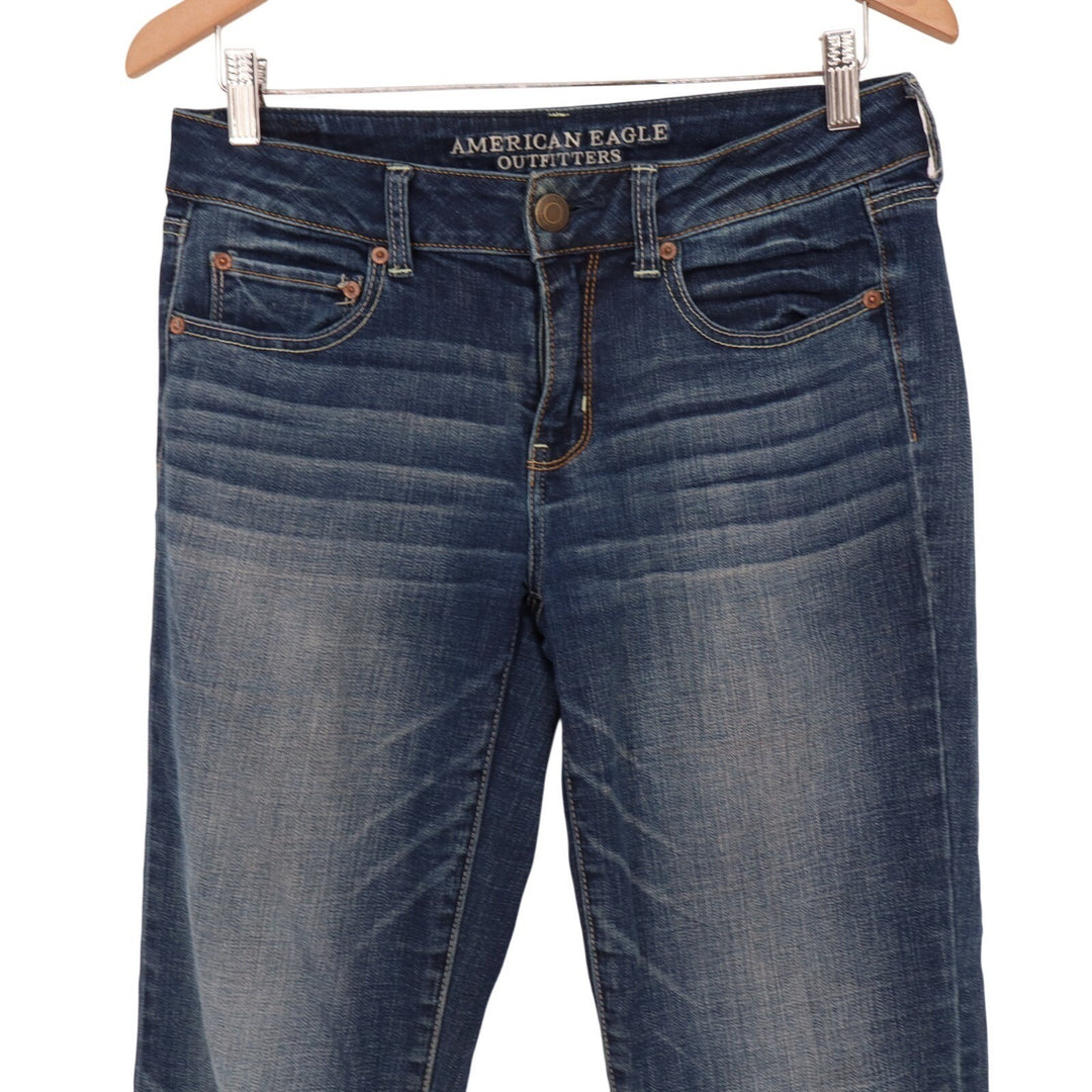 American Eagle Outfitters Jeans Womens 8 Blue Denim Cotton Stretch Straight Leg